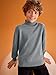 Haloumoning Boys Turtleneck Sweater Kids Fashion Long Sleeve Knit Pullover Sweaters 5-14 Years Grey
