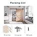 FREDBECK 48in x 80in Sliding Wood Barn Door with 8FT Barn Door Hardware Kit Included K Shape Solid Spruce Panel Sliding Door Double Surfaces Need to Assembly