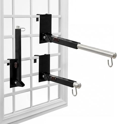 Image of Window Hanging Cradle for Baby | Foldable Adjustable Metal & Steel Window Hanger for Baby Cradle & Baby Jhula | No-Drill Installation | Supports Up to 15kg