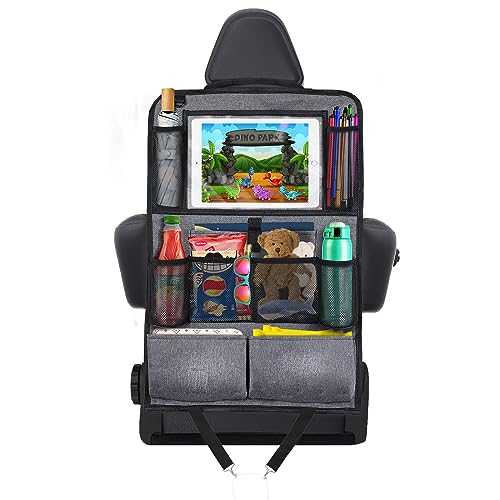 AiQInu Organizador Asiento Coche, Organizador Coche Asiento Con 10 Bolsillos, Protector Asiento...