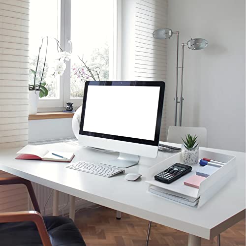 Mr. Pen- Letter Tray Desk Organizer, Plastic, 2 Pack, White File Organizer For Desk, Paper Organizer For Desk, Paper Holder For Desk, White Desk Organizer, Paper Tray Organizer, Office Desk Organizers #TOP7