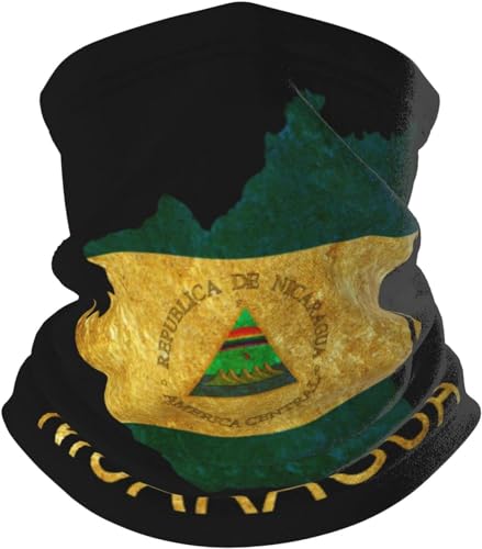 Sturmhaube Nicaragua Karte Flagge Halstuch Bequem Kopfbedeckung Stirnband Nahtloses Bandana Für Motorrad Outdoor Yoga