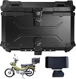 【荷物を詰めて、旅を解き放つ。】 匠plate リアボックス 45L 55L 65L 100L トップケース 大容量 防水 取付ベース付 防犯対策 バイクボックス (ALL BLACK 55L)