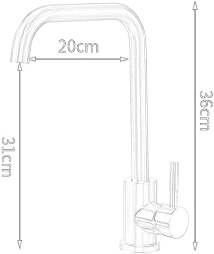Mitigeur cuisine acier inoxydable 304 rotatif pour un usage ménager durable