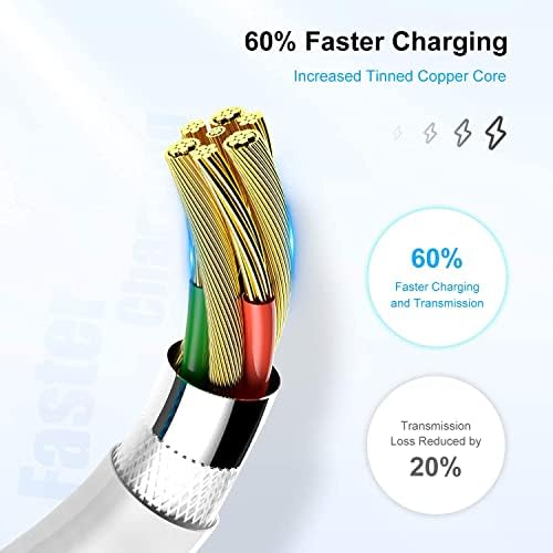 3Pack 1M iPhone Charger Cable, [ Apple MFi Certified ] 3ft Lightning to USB Cable Lead 1m, Apple iPhone Charging Cable Fast Charging for Apple iPhone 13/12/11 Pro/11/XS MAX/XR/8/7/6/5S/SE iPad Pro