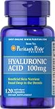Puritan's Pride Hyaluronic Acid 100 mg Capsules, 120 Count