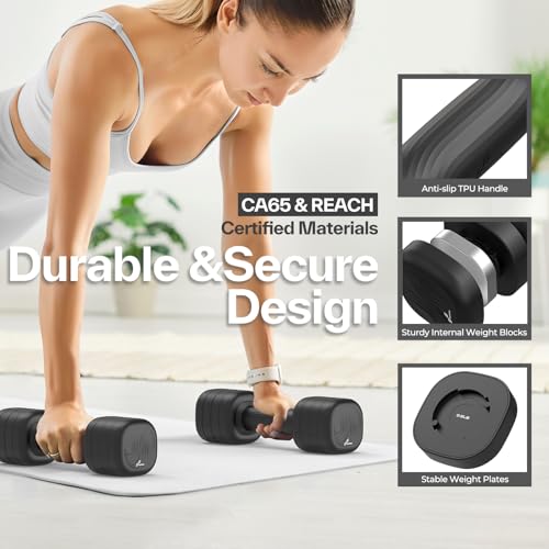 Set of 2 Adjustable Dumbbells 50lbs