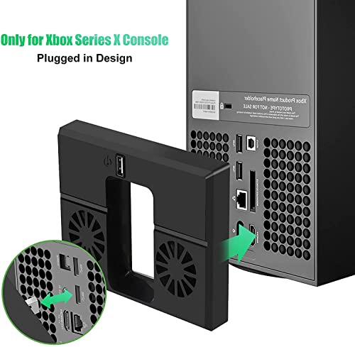 Linkstyle Vertical Cooling Fan For Xbox Series X, Usb Powered Cooling Stand Cooling System Accessories With Dual Fans And External Usb Port For Xbox Series X Console (Only For Xbox Series X) #TOP1