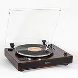 Tocadiscos Retro de Música con Bluetooth de SHUMAN (33/45/78 RPM), con Función de Grabación USB / Mp3, Salida de Línea RCA, Conector de 3,5 mm