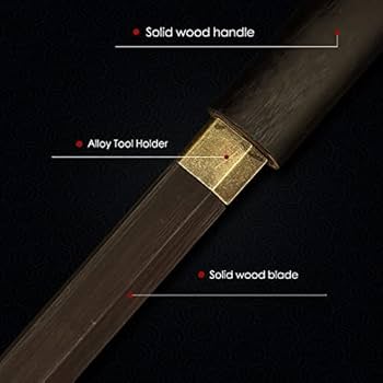 Amazon | 100cm天然木刀、茶天然黒檀侍横刀、鞘付き、剣道ロール