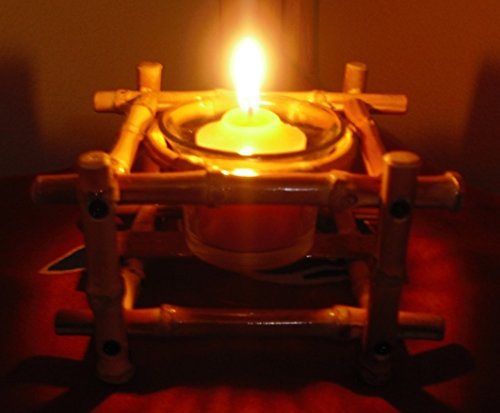 Bamboo Candle Holder Votive #TOP2