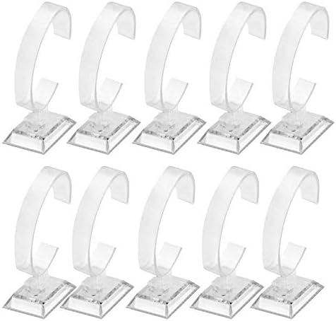 Lot De 10 Supports Montres Transparentes En C - Présentoir Bracelet Et Bijoux - Modèle Délicat