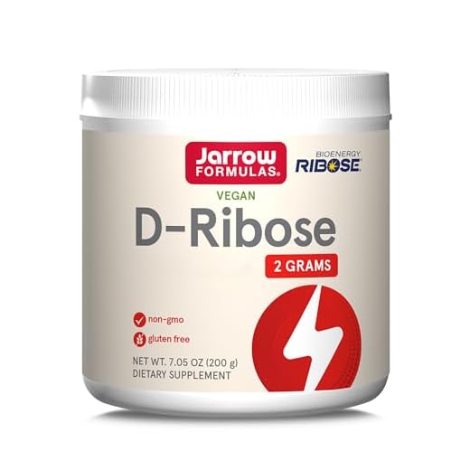 Jarrow Formulas, D-Ribose, 2.000mg al Giorno, Dose Elevata, 200g di Polvere vegana, Testata in Laboratorio, Senza Glutine, Vegetariana, Senza Soia, Non OGM
