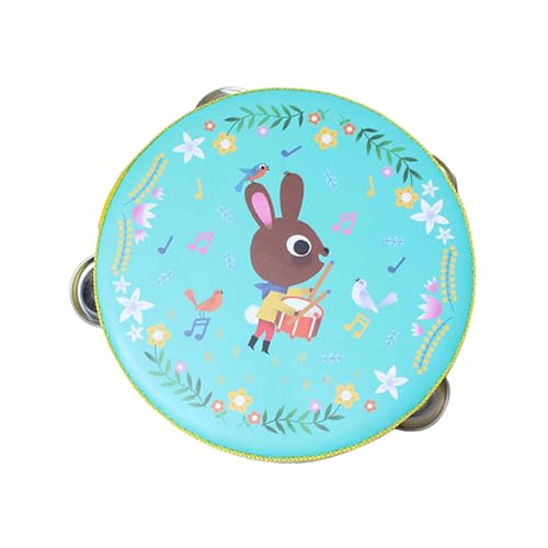 Generic 木製タンバリン ハンドドラム 音楽教育用おもちゃ 幼児向け 2列タイプ, 鹿, 15センチメートル