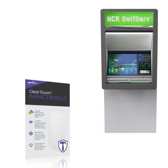 BoxWave Screen Protector Compatible With NCR SelfServ 84 (19 in) - ClearTouch ImpactShield (2-Pack), Impenetrable Screen Protector Flexible Film