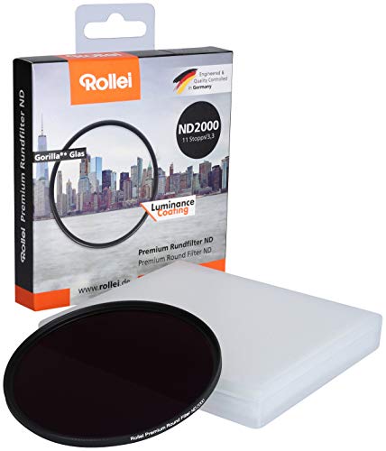 Flash Sale Rollei Premium 72 mm Round Filter ND 2000/11Stops, Lens Grey Filter for Long-Term Photography During The Day (72 mm, ND 2000)