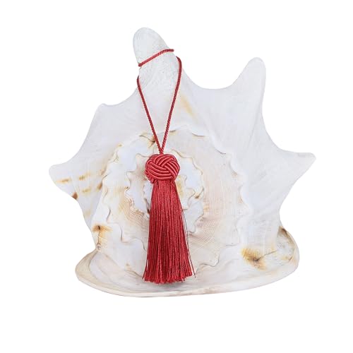 Image of BEL AVENIR 8 Pcs Elegant Polyester Key Tassel Colorful Craft Tassels Charms | Key Tassel for Christmas Tree, DIY Craft Garland Project, Wedding Home Party Decorations, Small Tassel (Red)