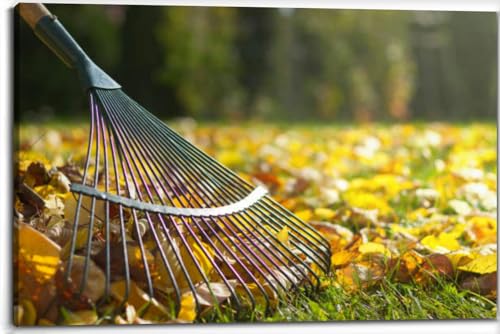 Canvas Wall Art for Living Room Bedroom Detail rake autumn