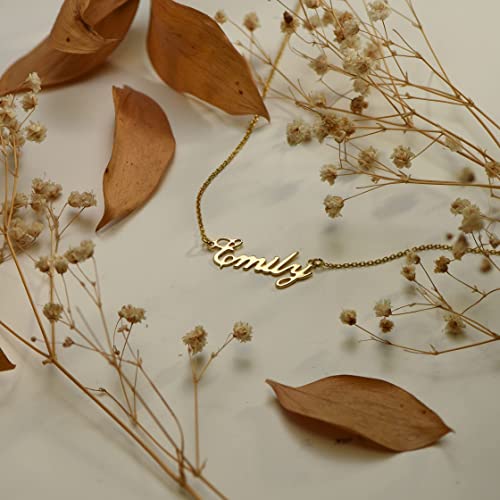 Personalized Classic Cocktail Name Necklace - Custom Name Pendant - Dainty Gift for Her, Women, Mom - Designer Jewelry for Christmas, Birthday, Mother's Day (Gold Vermeil) - Thumbnail 5