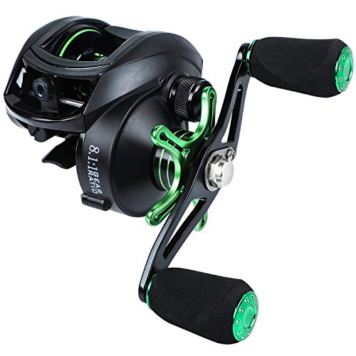 Sougayilang Baitcasting Reel,8.1:1 Gear Ratio Super Smooth Power, 12 + 1 Shielded Ball
