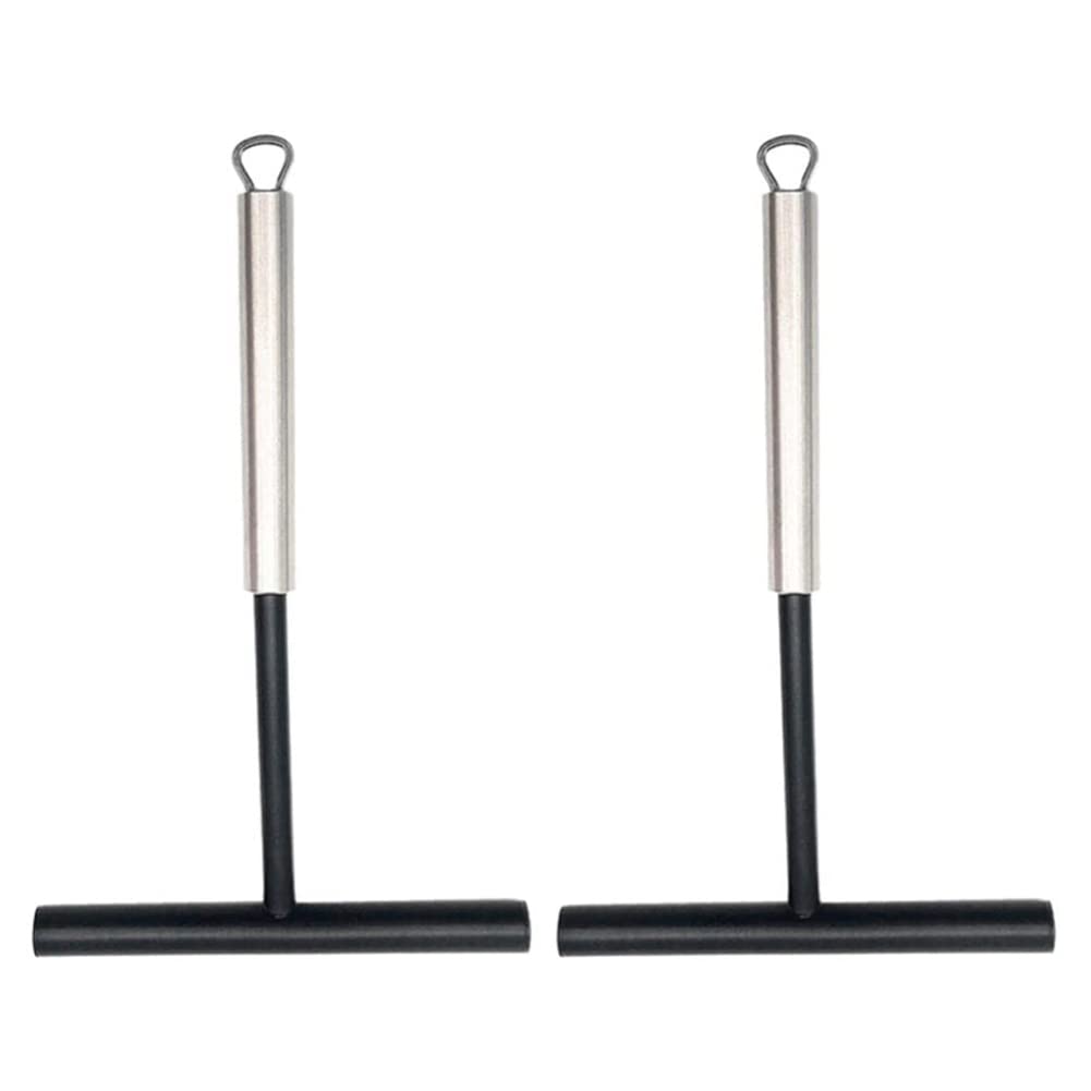 Folceretsc 2Pcs Crepes Spreaders Silicone Stainless Steel Crepes Spatula Spreader for Crepes Pancakes Baking Cooking Kitchen