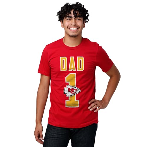 Image of FOCO NFL Mens NFL Team Logo Tee Shirt #1 Dad T-Shirt