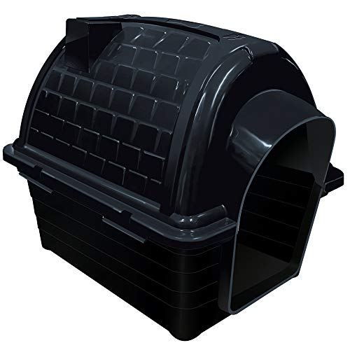 Furacão Pet Iglu Casinha de Plástico para Cães, Preto, 3