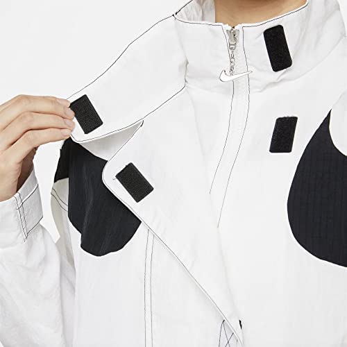 Nike Women's Sportswear Swoosh Repel Oversized Jacket Size (As1, Alpha, M, Regular, Regular, White Black, Medium) #TOP5