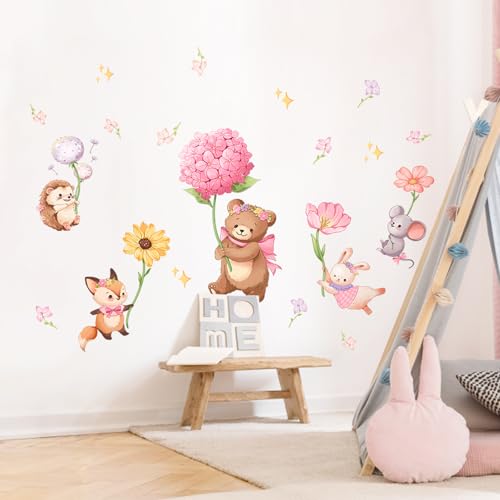 Vinilos Decorativos Infantiles Animales Rosa 2 Piezas miniatura 2