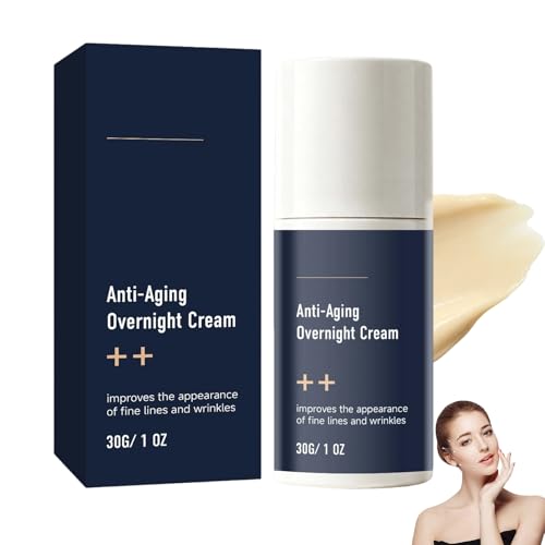 Image of Overnight Retinol Renewal Cream,Anti-Aging Night Cream,Hydrating Night Face Moisturiser To Reduce Lines And Wrinkles,Smooths Fine Lines,Evens Tone, Improves Texture,Hydrating & Non-Irritating