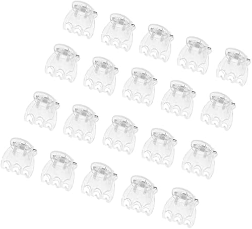 Orchideen-Clips für Pflanzen, transparent, für Garten, Ranken, Stängel, Pflanzen, Kletterverschluss, transparent, 6 Krallen, Orchideen-Clips, Kunststoff, Schmetterlingspflanze, Stützstrukturen, 50