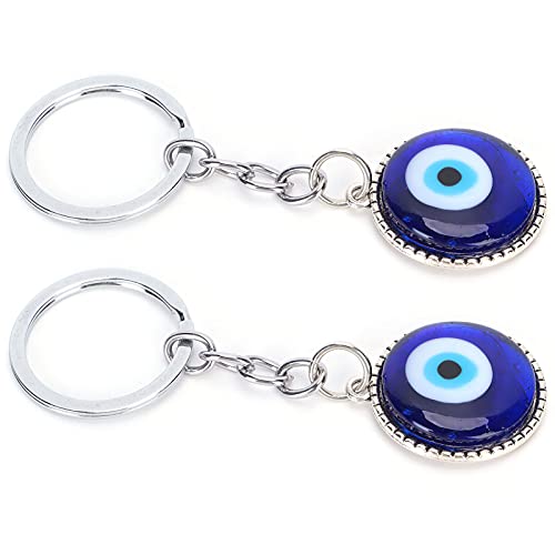 Lot de 2 porte-clés en verre avec protection contre le mauvais œil pour camarades de classe pour amis et famille Cover