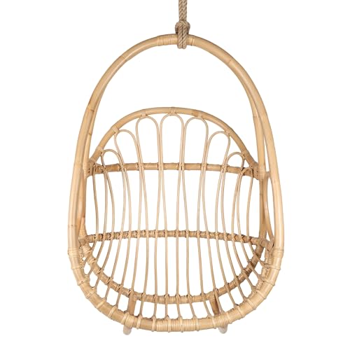 Image of Habere India-All The Cultures Fabricating India Cane Swing Chair | Cane Hanging Chair | Indoor Bamboo Swing Chair | Bamboo Hammock Swing (W:75 x D:62 x H:108 cm)