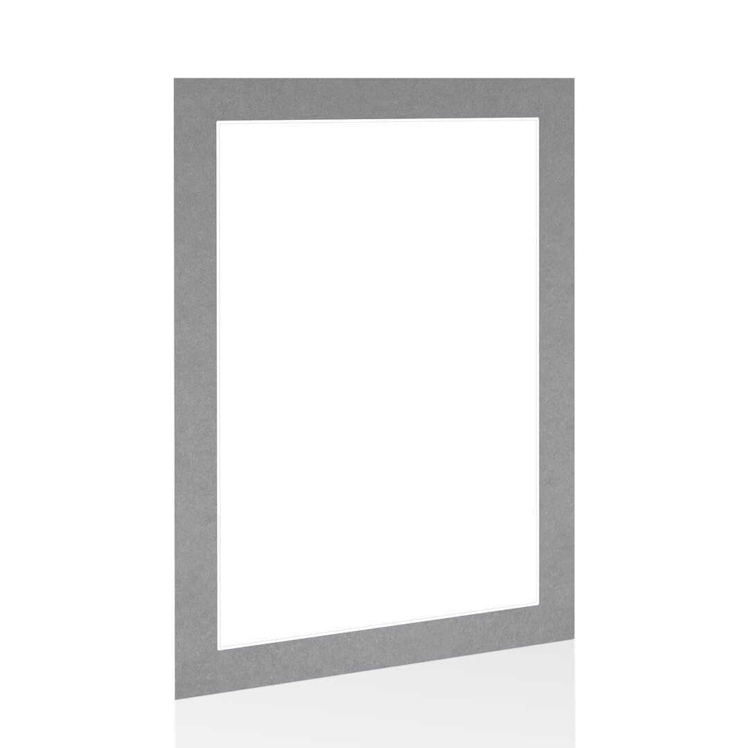 Procut Global 70x50cm Mid Grey Picture Mounts to Fit 60x40cm Aperture - Precision Cut Cardboard Photo Mount - Ideal for Frames, Prints, Artwork & Certificates - Sizes & Colours Available — image 1