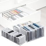 Evankin 3PCS Wardrobe Clothes Organizer - Drawer & Closet Storage Organizer - Nylon Mesh Organizer -