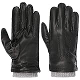 Mit Futter Roeckl Cardiff Lederhandschuhe Fingerhandschuhe Handschuhe Herrenhandschuhe (8 HS - schwarz-grau)