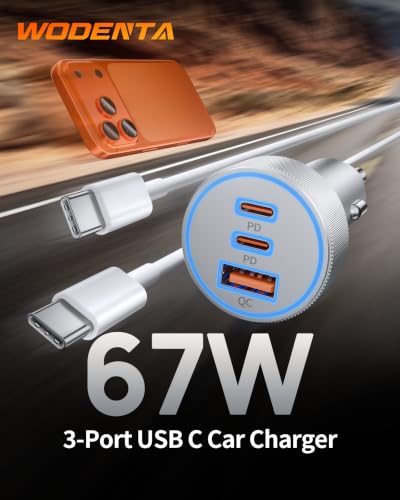 WODENTA 67W USB C Car Charger