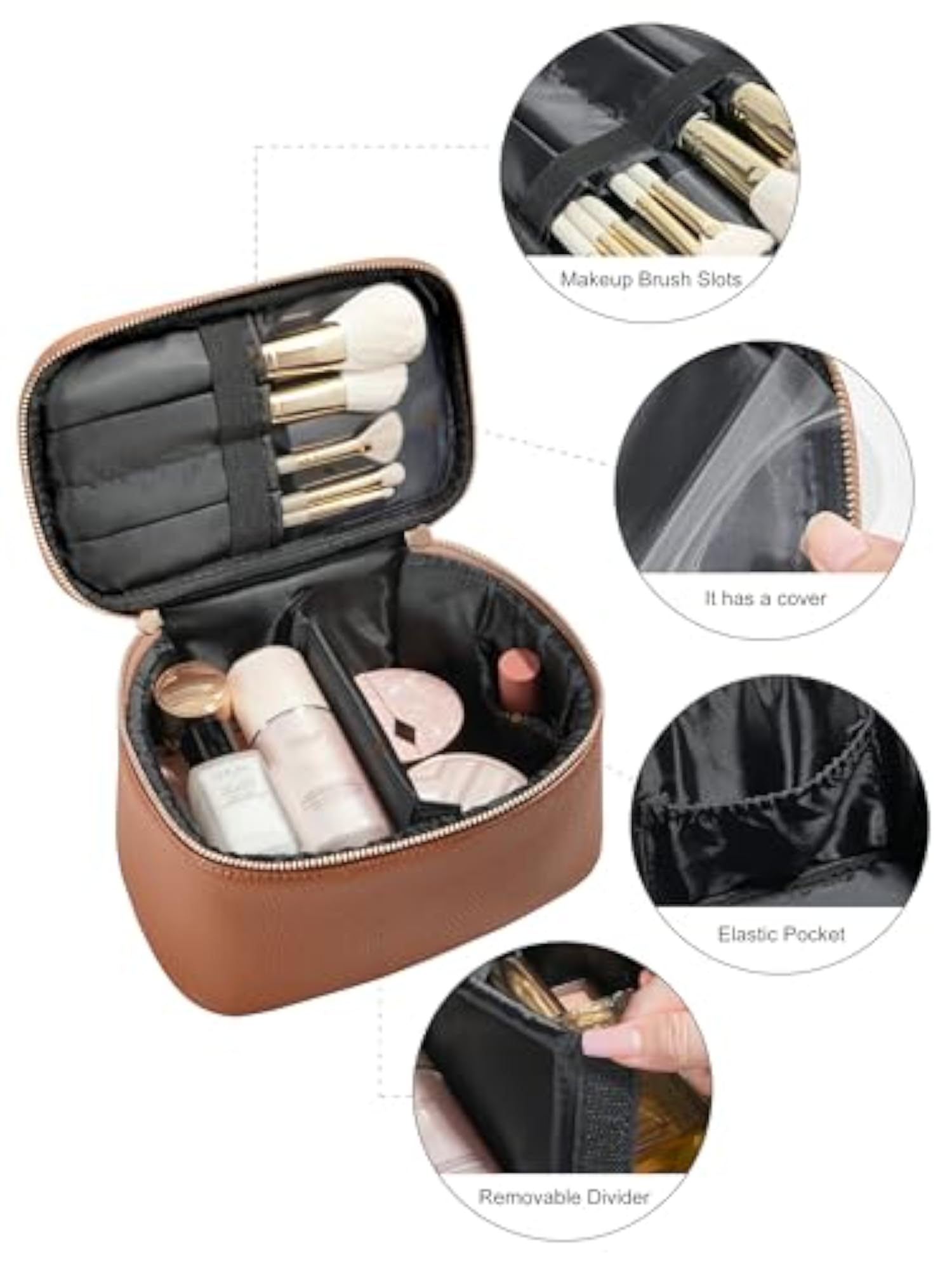 ROWNYEON Portable Makeup Train Case