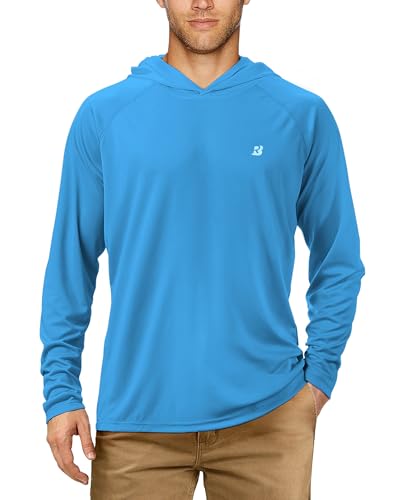 Image of Roadbox Mens Fishing Sun Hoodie, Long Sleeve UPF 50+ UV Protection Shirts