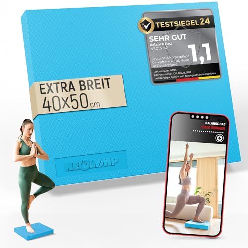 NEOLYMP Balance Pad - Rutschfestes Gleichgewichtstrainer für Physio & Reha - Balance Kissen Gelenkstärkend, Schweißfest, Elastisch - Ideal für Yoga, Gym & Zuhause - Balance Board Training