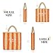 OWGSEE Straw Beach Bag for Women Summer Woven Tote Bag Packable Straw Purses and Handbags for Vacation Holiday (S-Orange)