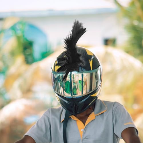 SHERCHPRY Helm-hahnenkamm-Ornament Helm Irokesenfalke Helm-irokesen-perücke Fahrradhelm Irokesenschnitt Helm Irokesen-Aufkleber Motorradhelm-falken Helmdekoration Ski Celosia Chemische Faser