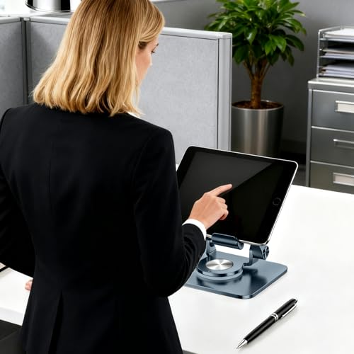 Support Réglable pour Tablettes et PC Portables avec Base Pivotante 360