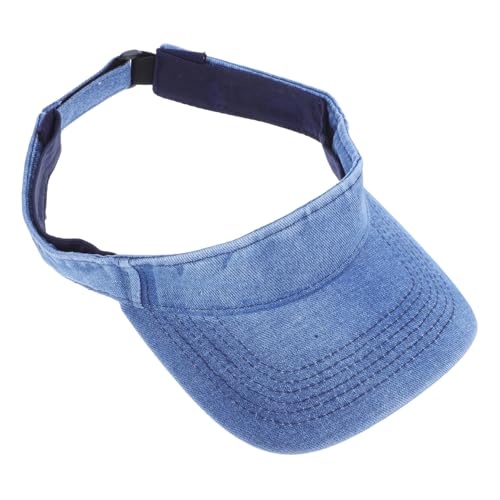 Beaupretty Gorra Visera Deportiva Unisex de Mezclilla Lavada Ajustable Ligera y Transpirable para Golf Tenis Running y Actividades al Aire Protección Solar Cómoda para Hombres y Mujeres