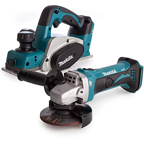 Image of Makita DKP180Z LXT 18V Li-Ion 82mm Planer Body with DGA452Z Angle Grinder