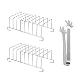 HAOSJINY 2 STK Toastgestell FüR Toaster, BröTchenaufsatz FüR Toaster, Edelstahl ToaststäNder mit Klammer für 8 Scheiben Brot, Vielseitig einsetzbar als Einsatz im Haushalt und Restaurant