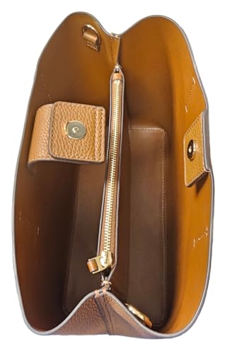 Image of Tory Burch 85985 Blake Cortado Brown With Gold Hardware Women's Small Tote Bag