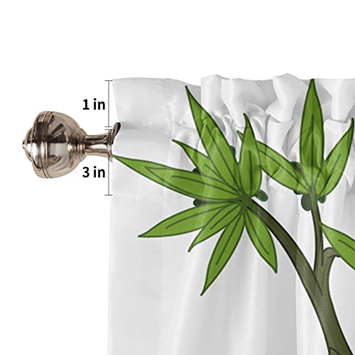 Valance Curtain For Kitchen Windows/ Living Room/ Bedroom/ Cafe, Cute Panda And Bamboo Window Curtain Valance Rod Pocket 54 Inch By 18 Inch, 1 Pane #TOP4