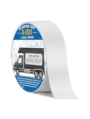E-SDS RV Tape Sealant Waterproof, 2in*50ft RV Roof Tape UV & Weather-Resistant Sealant Roofing for Trailer Repair, Window, Boat Sealing, Truck Stop Camper Roof Leaks,White