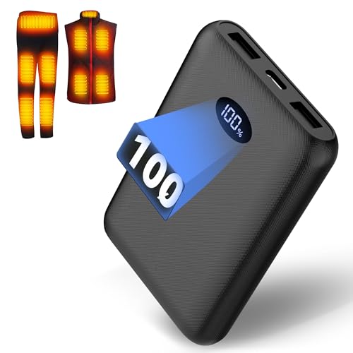 CYCYHEAT Power Bank per Gilet Riscaldato 10000mAh – Batteria 5V3A di Ricambio per Abbigliamento Riscaldato, Giacca, Cappotto, Pantaloni e Biancheria Intima